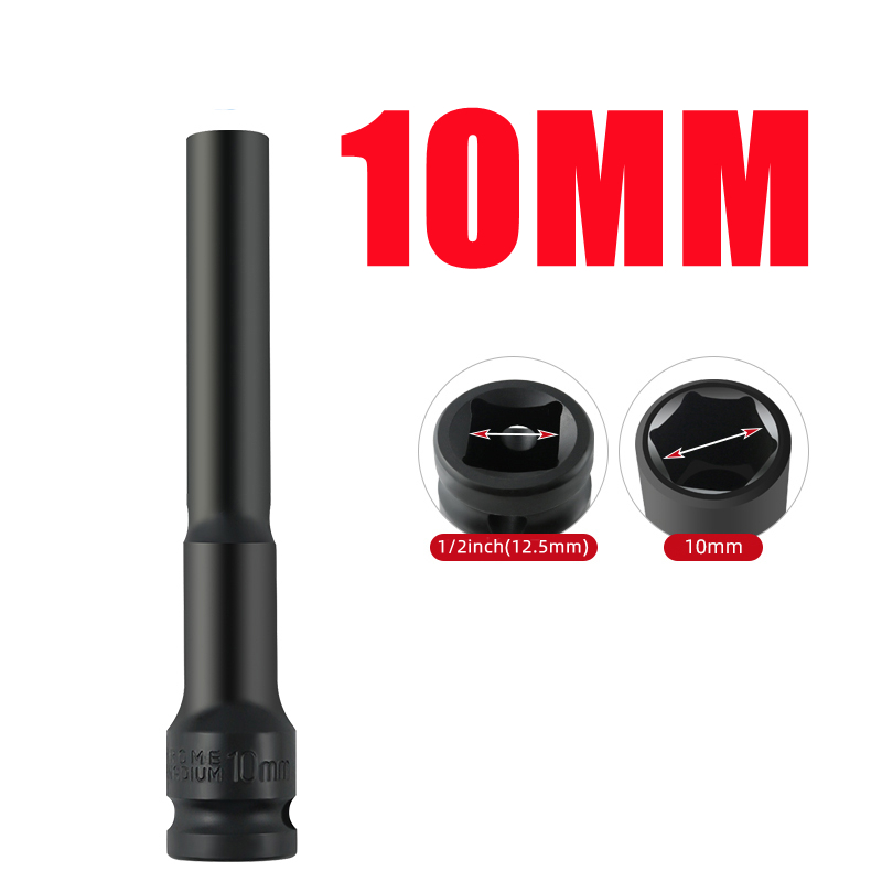 1/2" Drive Deep Impact Socket Set Hex Socket Impact Wrench Hex Socket Head 8mm/10mm/12mm - Image 3