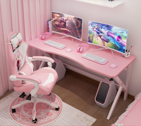 Minimalist Modern Pink Gaming Table