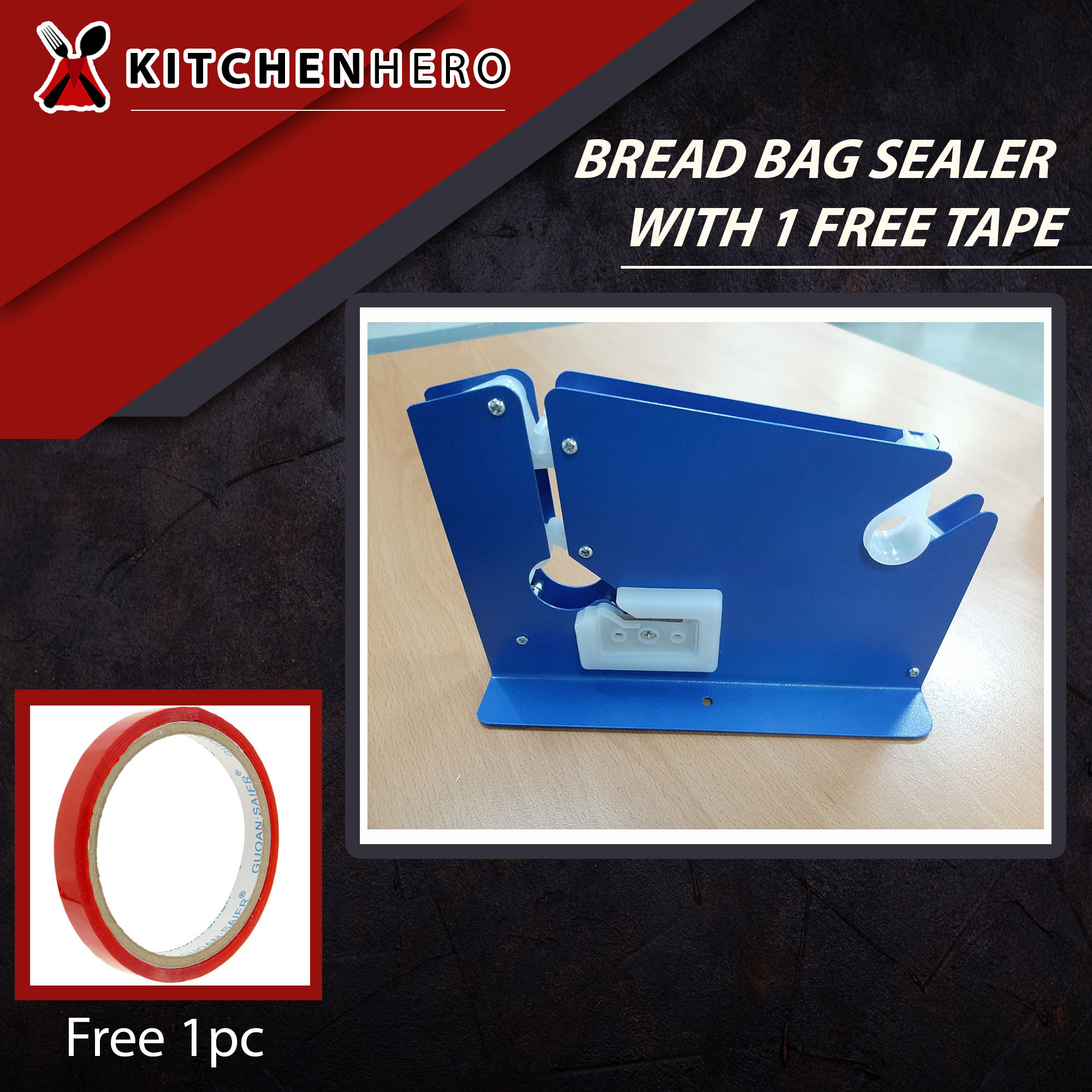 Bread Bag Sealer / Polybag Sealer / Plastic Bag Sealer ( Free 1 Tape )