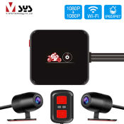 VSYS Dual 1080p FHD Motorcycle DVR WiFi Camera