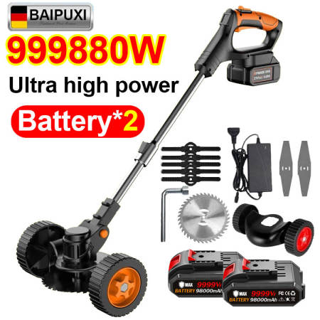 Cordless Electric Lawn Mower with Lithium Battery - Garden Tool