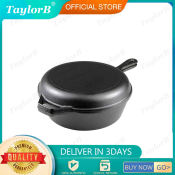 Dual-Purpose Cast Iron Skillet for Gas and Induction Range