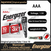 Energizer Max Battery E92 BP4 AAA