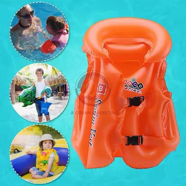 Season Kids Inflatable Safety Swim Vest Life Jacket Swimming Aid YYY