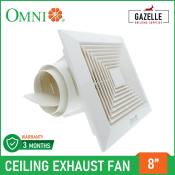 Omni 8-inch Ceiling Mounted Duct Exhaust Fan