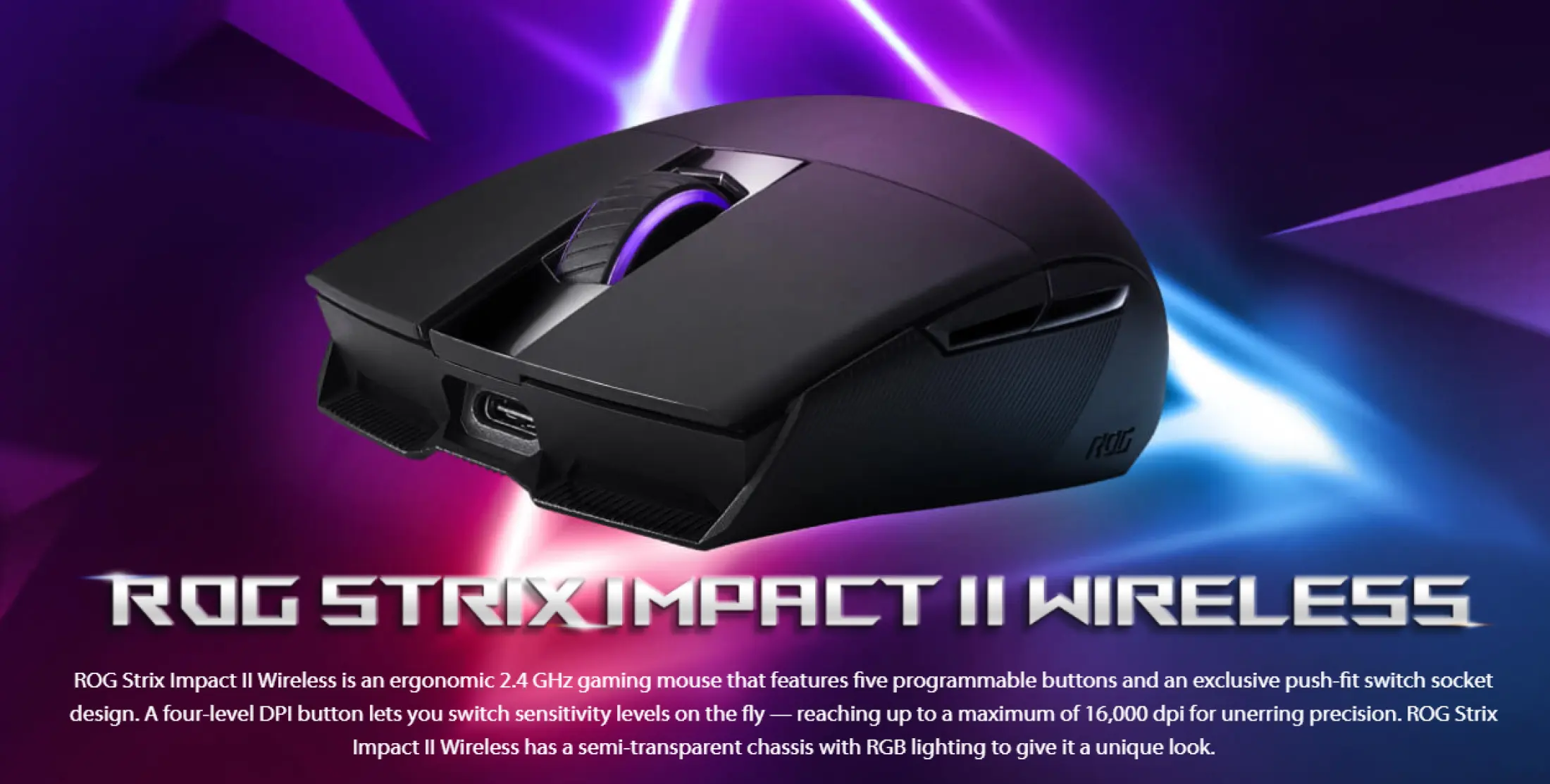 Asus Rog Strix Impact Ii Rgb Wireless Gaming Mouse Lazada Ph