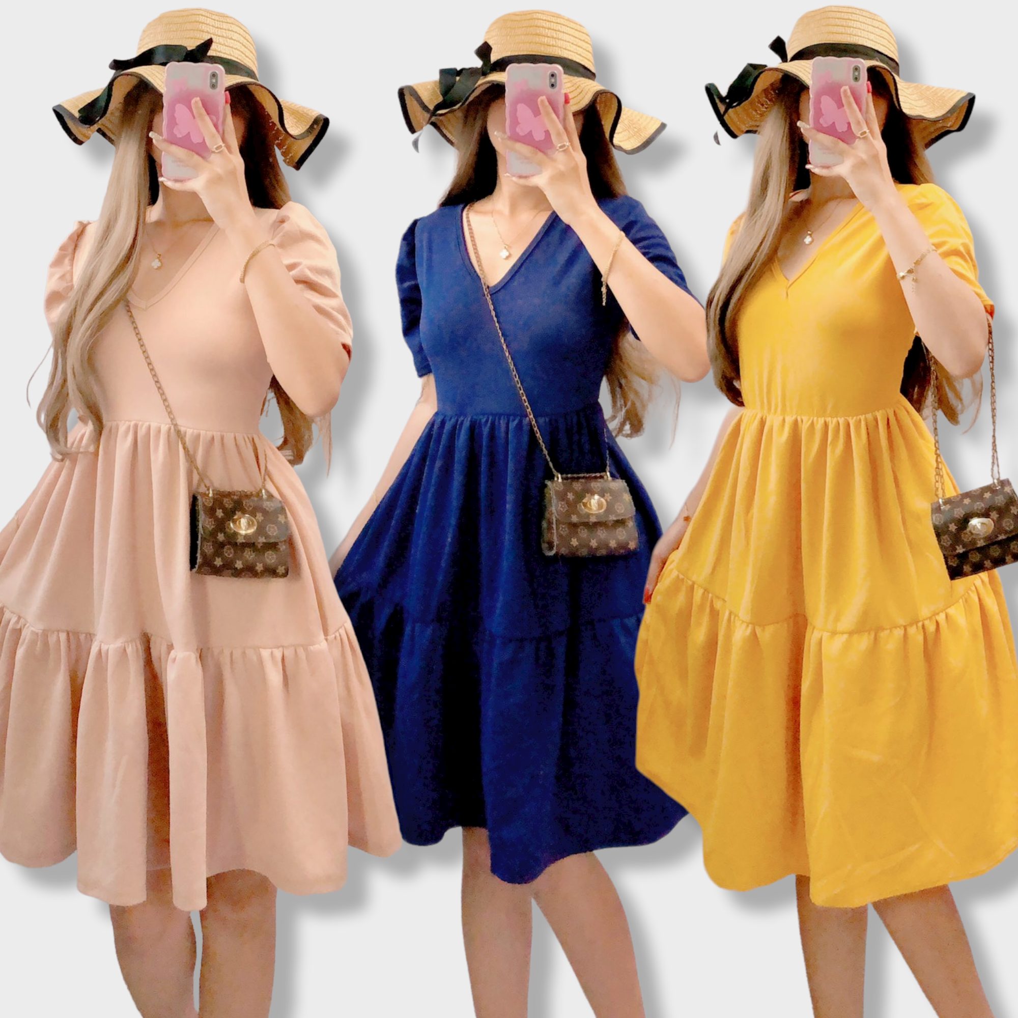 HoneyFashion---Women Basics Solid Bodycon Strap Dress