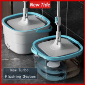 360° Self-cleaning Magic Spin Mop with Stainless Tornado Bucket