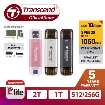 Transcend ESD310 Type C Portable SSD Flash Drive