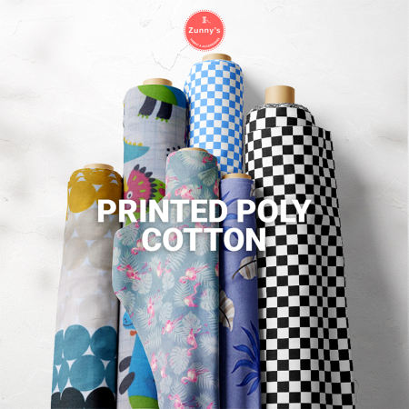 Poly Cotton Printed Fabric, 94"-96" Width, Brand: Tela