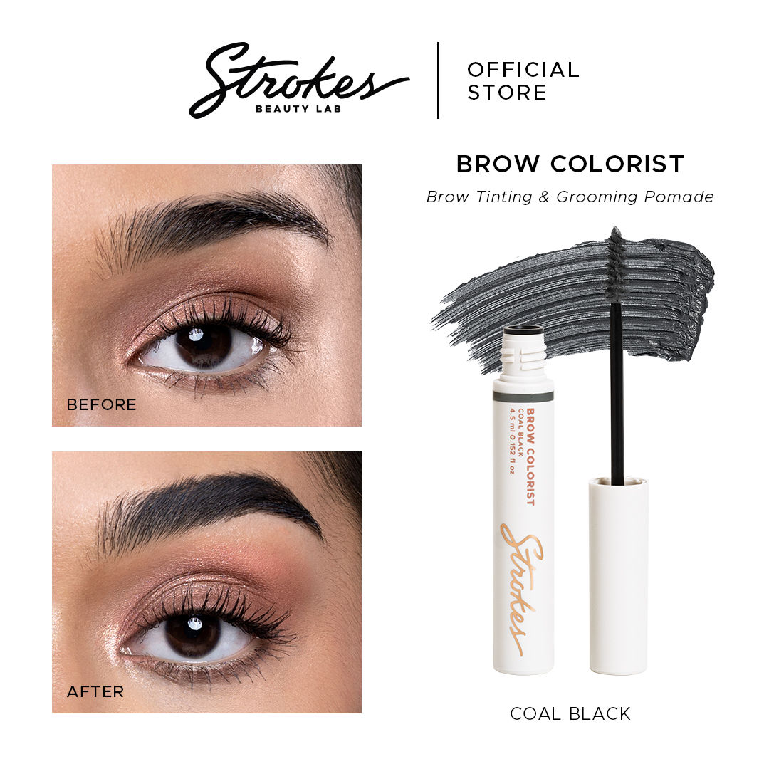 Discount on Strokes Beauty Lab  shoes - SKU: Strokes Brow Colorist In Coal Black [Tinted Brow Mascara, Brow Pomade]