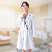 White Coat Long Sleeve Lab Coat 