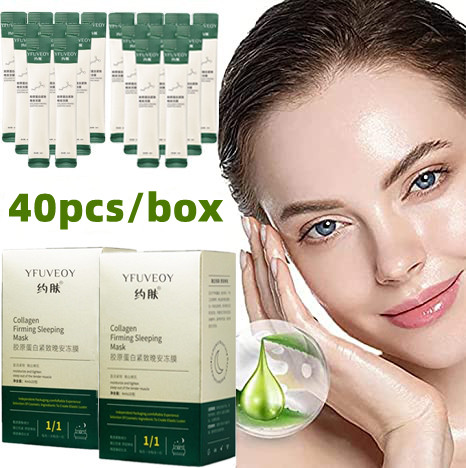 Lazada Thailand - [40PCS/BOX] YFUVEOY Collagen Firming Sleeping Mask Anti-aging anti-wrinkle Muscle Lifting Stretching Supplementing Collagen