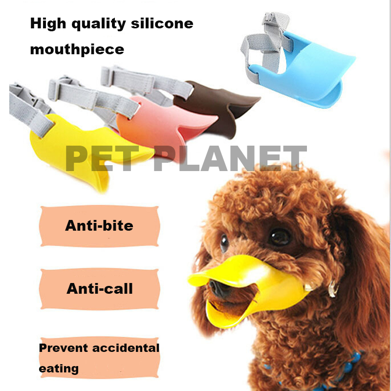 Dog Anti-Bite Duck Mouth Shape Dog Mouth Cover Silicone Biteproof