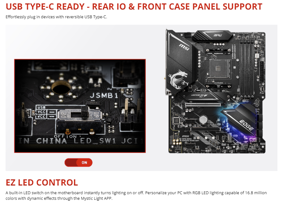 MSI MPG B550 GAMING EDGE WIFI Gaming Motherboard (AMD AM4, DDR4, PCIe 4.0, SATA 6Gb/s, M.2, USB 3.2 Gen 2, AX Wi-Fi 6, HDMI/DP, ATX, AMD Ryzen 5000 Series processors)
