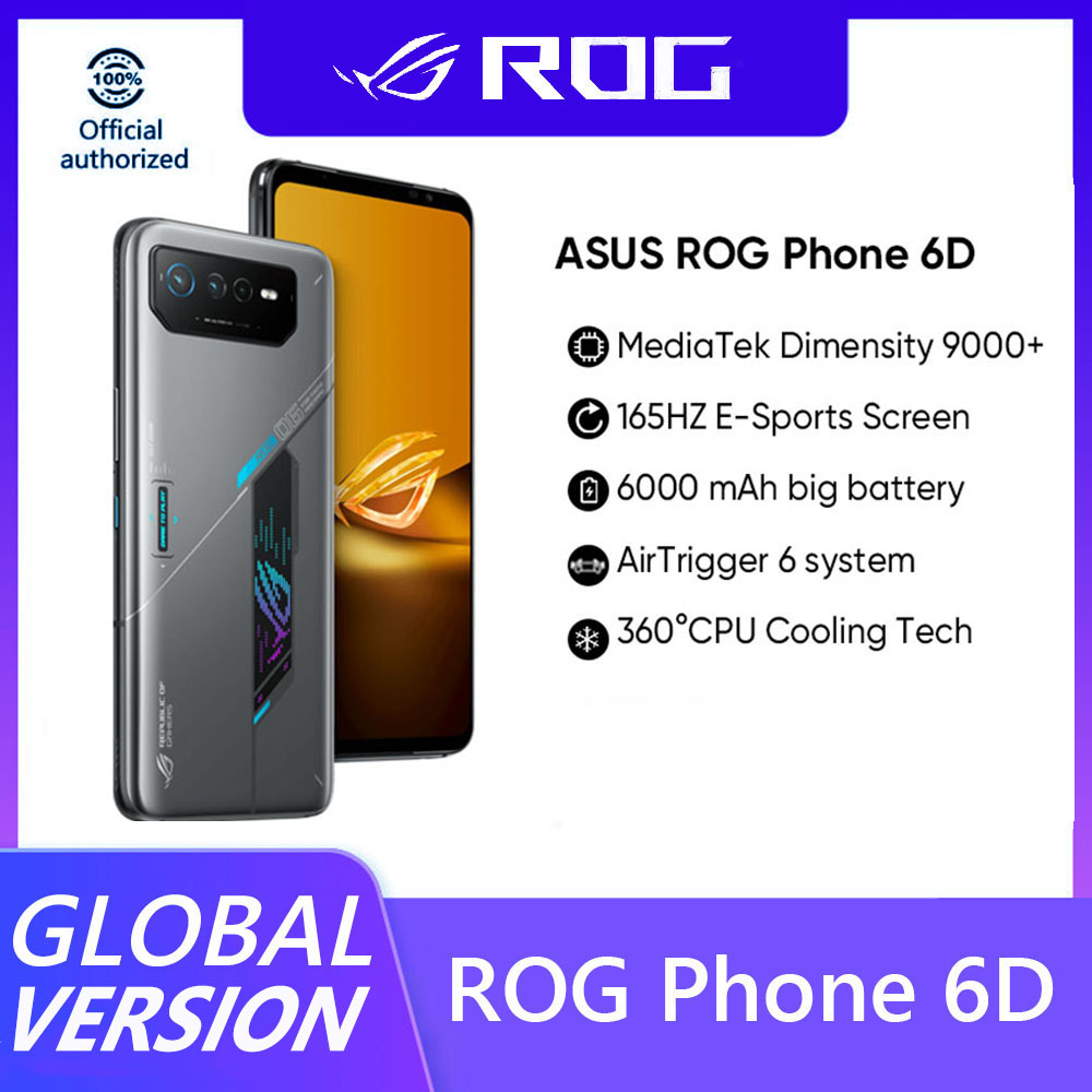 [Global Version]ASUS ROG Phone 6D Gaming Phone MediaTek Dimensity 9000+ 165Hz E-Sports Screen 6000mAh Battery ROG 6D Mobile Phone