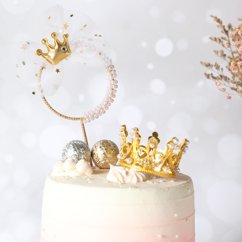 Castle Birthday Cake Topper, Golden Glitter Castle Theme Birthday Party Cake  Decoration Supply, Princess Prince Happy Birthday Cake Topper Photo Prop -  Temu