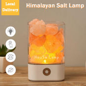 Himalayan Salt Lamp with LED Night Light and Dimmer
