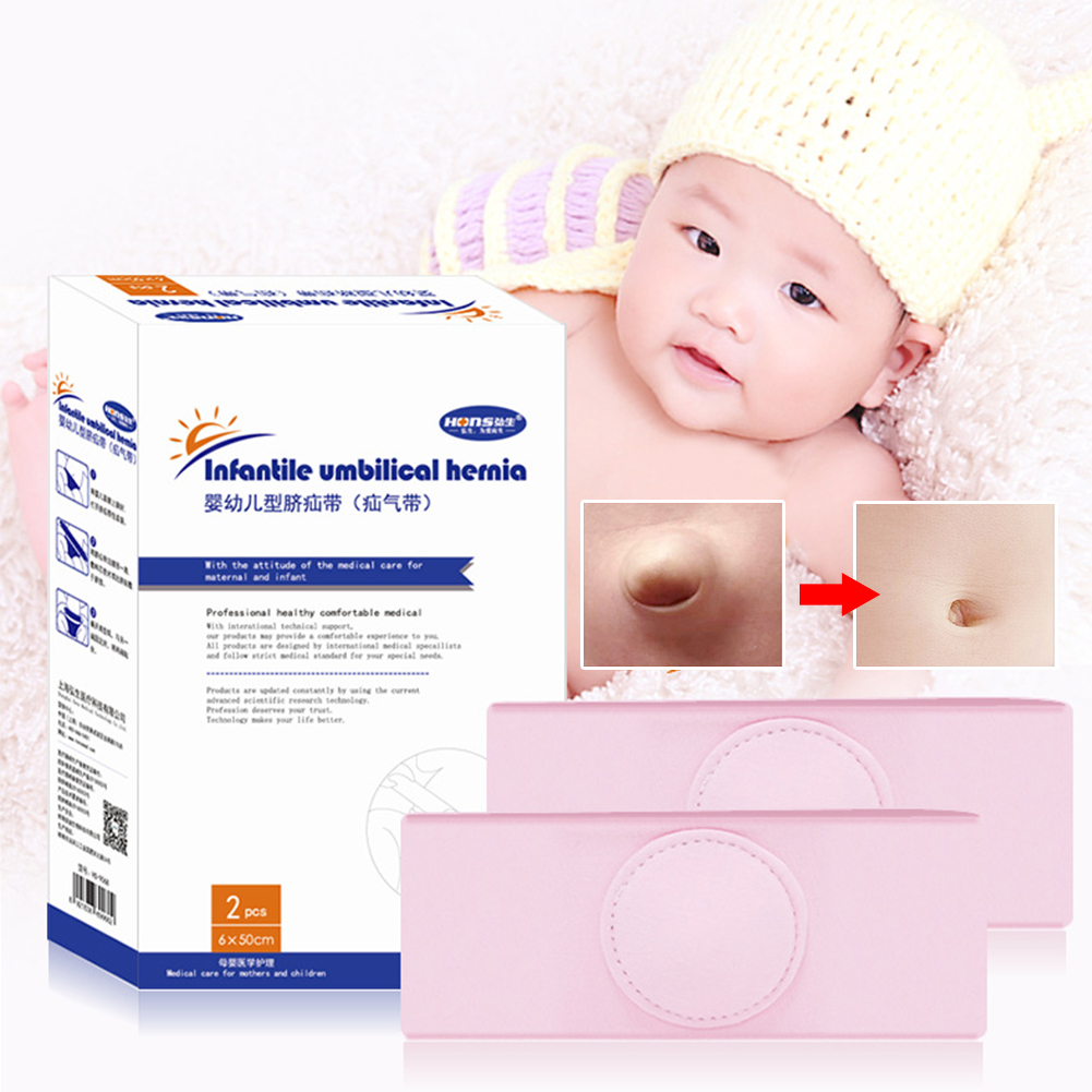 2pcs Umbilical Hernia Therapy Treatment Belt Breathable Bag