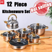 Stainless Steel Kitchenware Set - Non Stick Cookware 