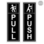 Push Pull Door Sign - Laminated Signage - 4 x 11 inches