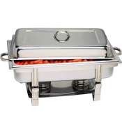 Chafing Dish 9.5 L Food Warmer Buffet Stainless Steel Square