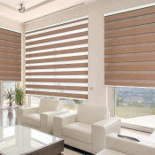 Korean Venetians Duo Roller Blinds for Living Room, Bed Room, Office Blinds Window Curtain