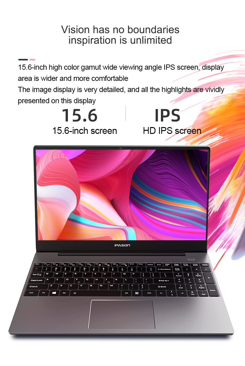 IPASON 15.6" Emigrant S Intel i7-8565U 8GB DDR4 256GB M.2 Pcie SSD GeForce MX250 2G Business Laptop