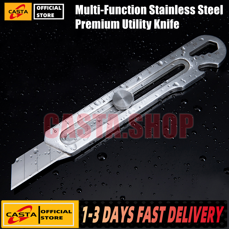 6 in 1 18mm Stainless Steel Graphics Knife Multi-Purpose Retractable Art Utility Precision Knife 6 in 1 18mm Stainless Steel Graphics Knife Multi-Purpose Retractable Art Utility Precision Knife