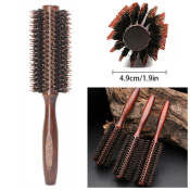 Round Bristle Hair Brush with Wood Handle