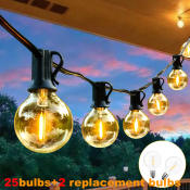G40 Bulb String Lights for Christmas, Patio, and Wedding