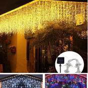 Solar Waterproof Curtain Christmas Lights with Controller (Brand Name: TBD)