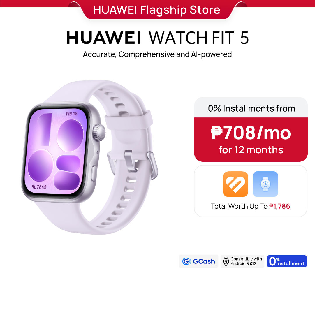 HUAWEI WATCH FIT 5 Series Smartwatch l 1.92“ FullView Display* l Diabetes Risk Study* l CE-certified ECG* & Pulse Wave Arrhythmia l Mini-workout l Racket Sports l Up to 10 days Battery Life l Gcash WatchPay l iOS & Android Compatible - Image 4
