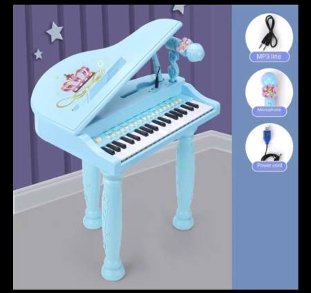 Girl's 25-Key Electronic Piano with Microphone - 