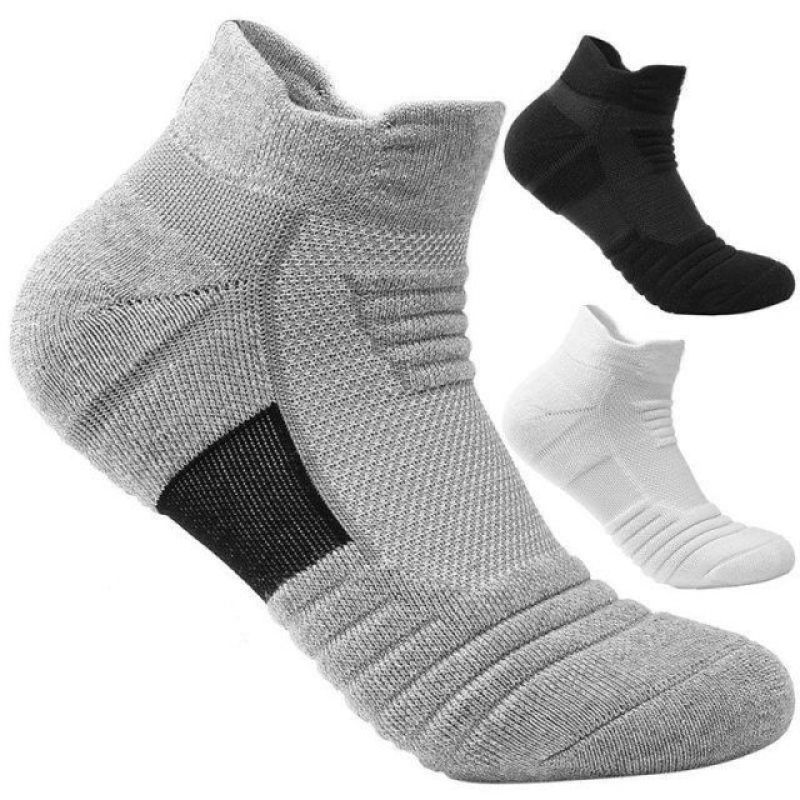 Lazada Philippines - Ready Stock! 3 pairs of elite basketball socks men’s padded socks towel bottom deodorant quick-drying running socks outdoor sports socks