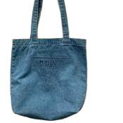 GUESS Denim Tote Bag - Simple, Versatile, Unisex Canvas