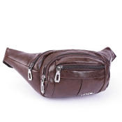 Waterproof Leather Waist Bag for Men & Women by ROCKLEO