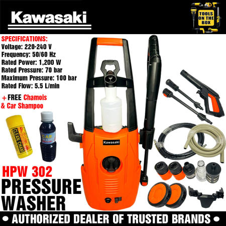 Kawasaki Portable Power Sprayer Pressure Washer with Free Extras