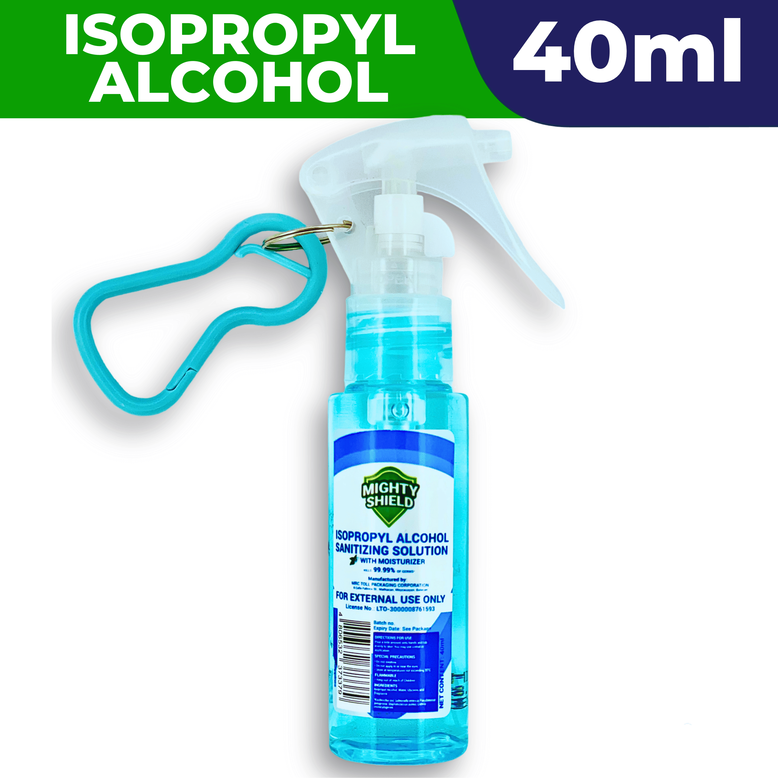 Mighty Shield 70% Alcohol Pocket Sprayer with Moisturizer