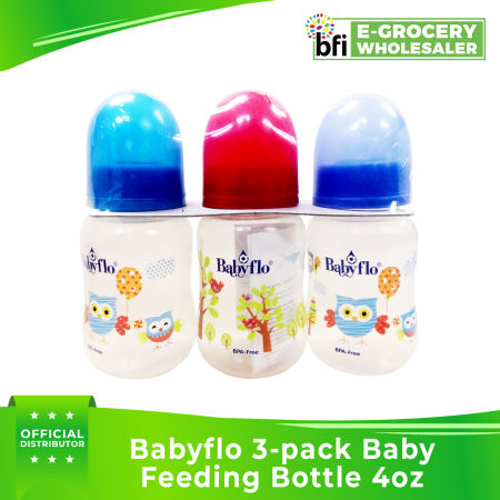 BFI Babyflo 3-pack Baby Feeding Bottle 4oz