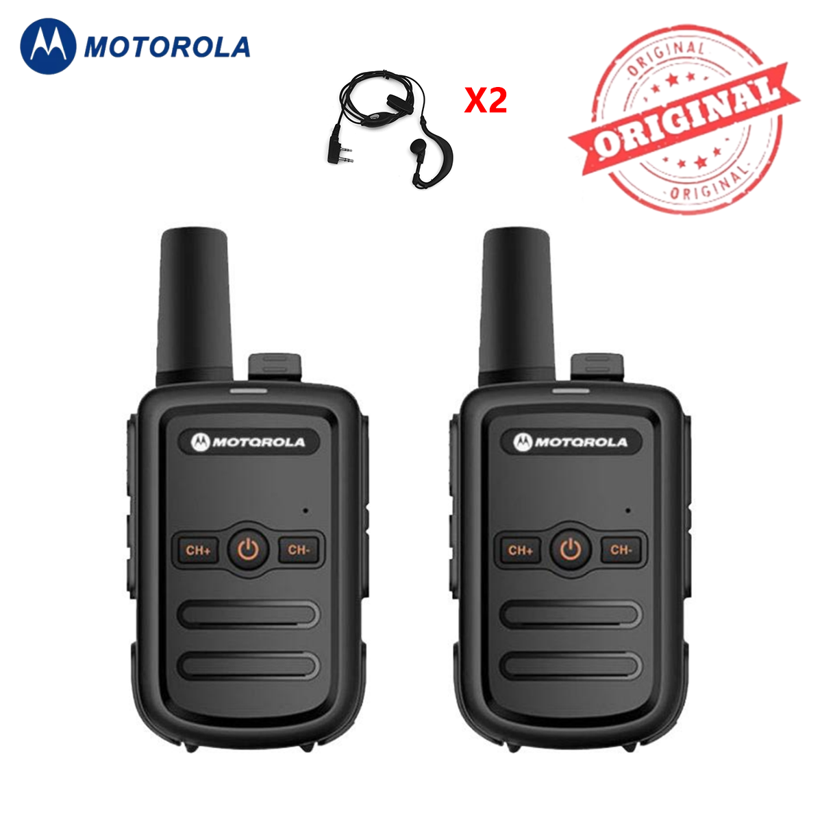 5 Watts Motorola C51 Set of 10 Portable Mini Radio Walkie Talkie Long Range 5KM Two Way Radio 16 Channels UHF 400-470MHz Clear Audio Handheld Walkie-Talkies Outdoor/School/Mountain area/Hotel/Kitchen/Underpass/High Rise Water/dust/shockproof Buy 1 Take 1 - Image 2