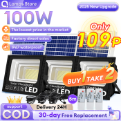 100W Waterproof Solar Lights with Remote Control - 2025NEW