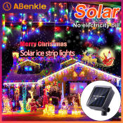 Abenkle Solar Icicle Lights - Outdoor Fairy String Decoration
