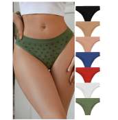 Heart Embossed Cotton Brief Panties for Women, Brand X (if available)
