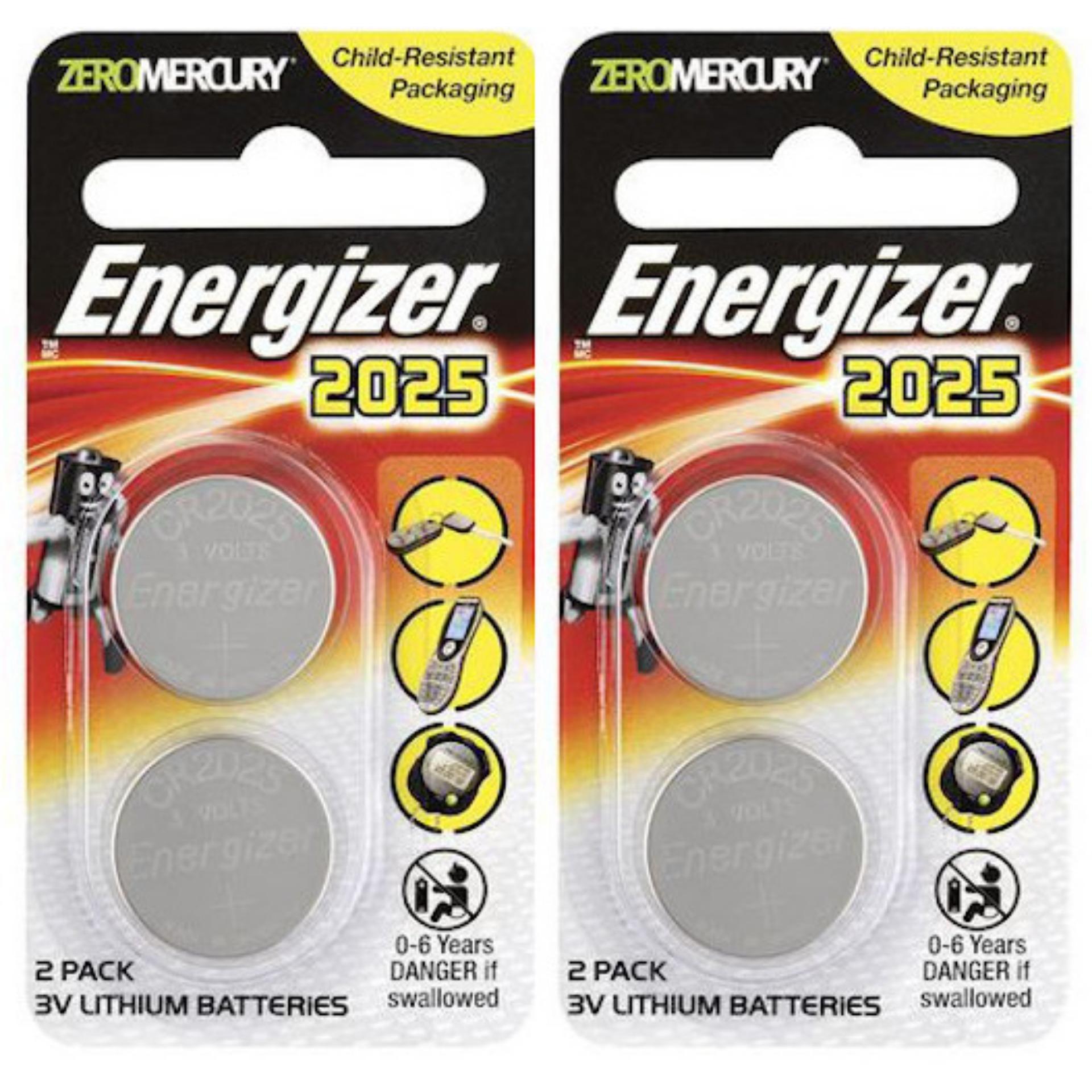 Energizer ECR2025 3V Lithium Coin Cell Battery Compatible with CR2025 