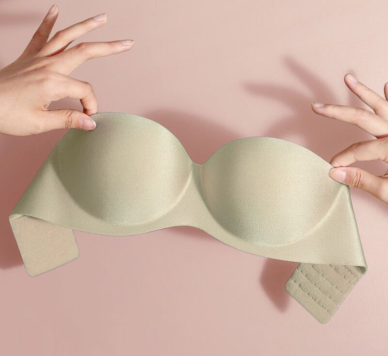 Motovita Women Sexy Strapless Bra Wireless Female Tube Top Solid Push Up Thin Bras Underwear Convertible Straps Ladies Lingerie Bras - Image 3