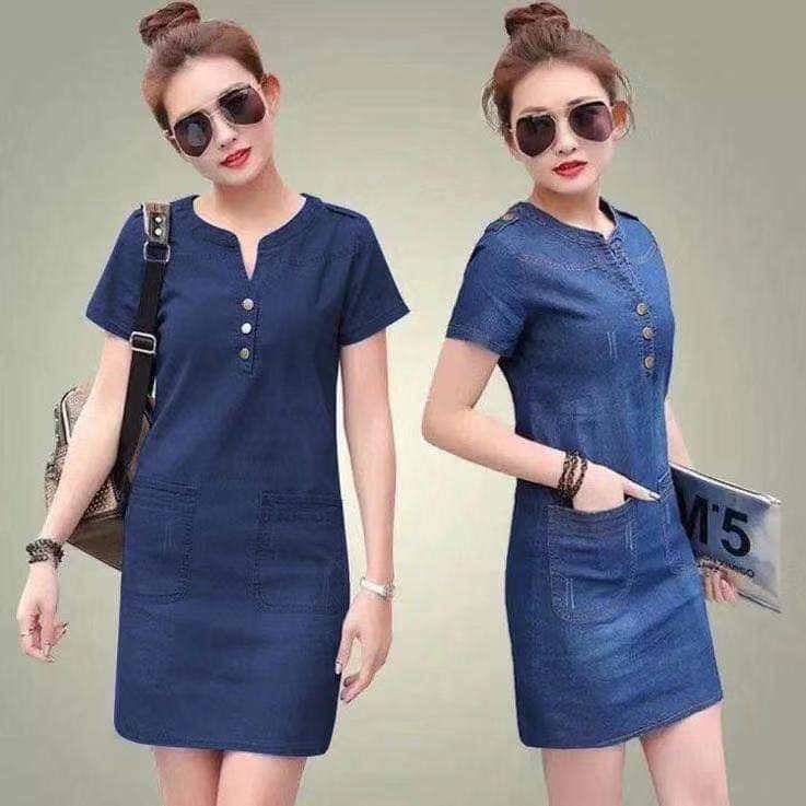 denim dress casual outfit