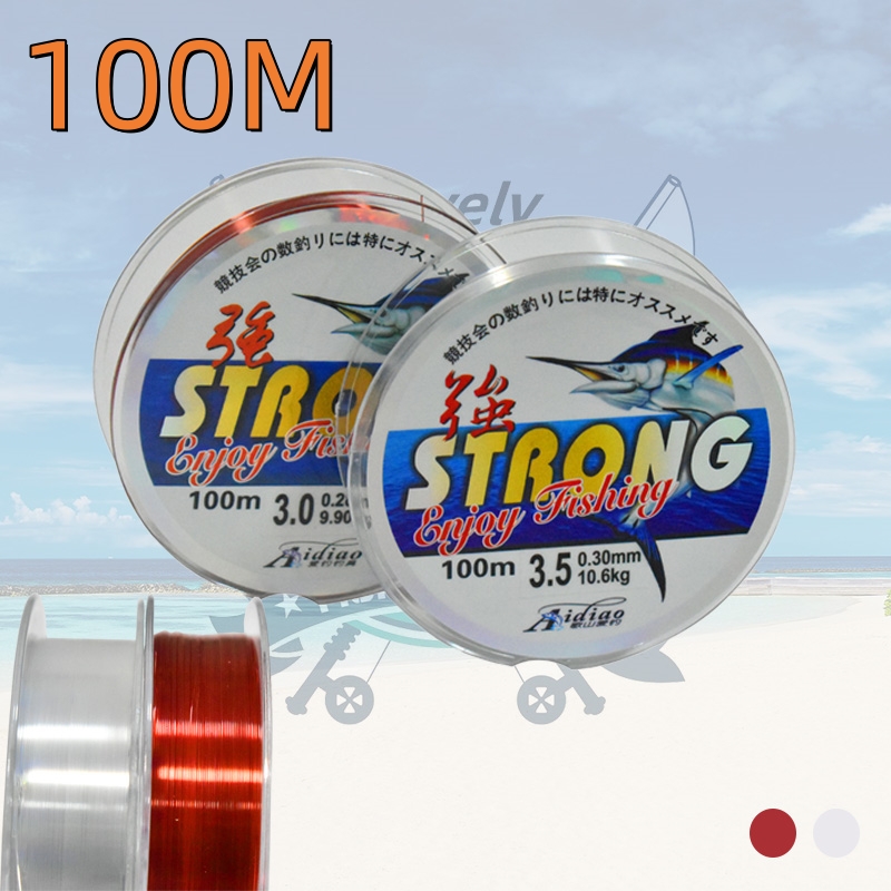 3.5 0.3mm Pull Strength 10.6kg 100m Nylon Fishing Line Japanese