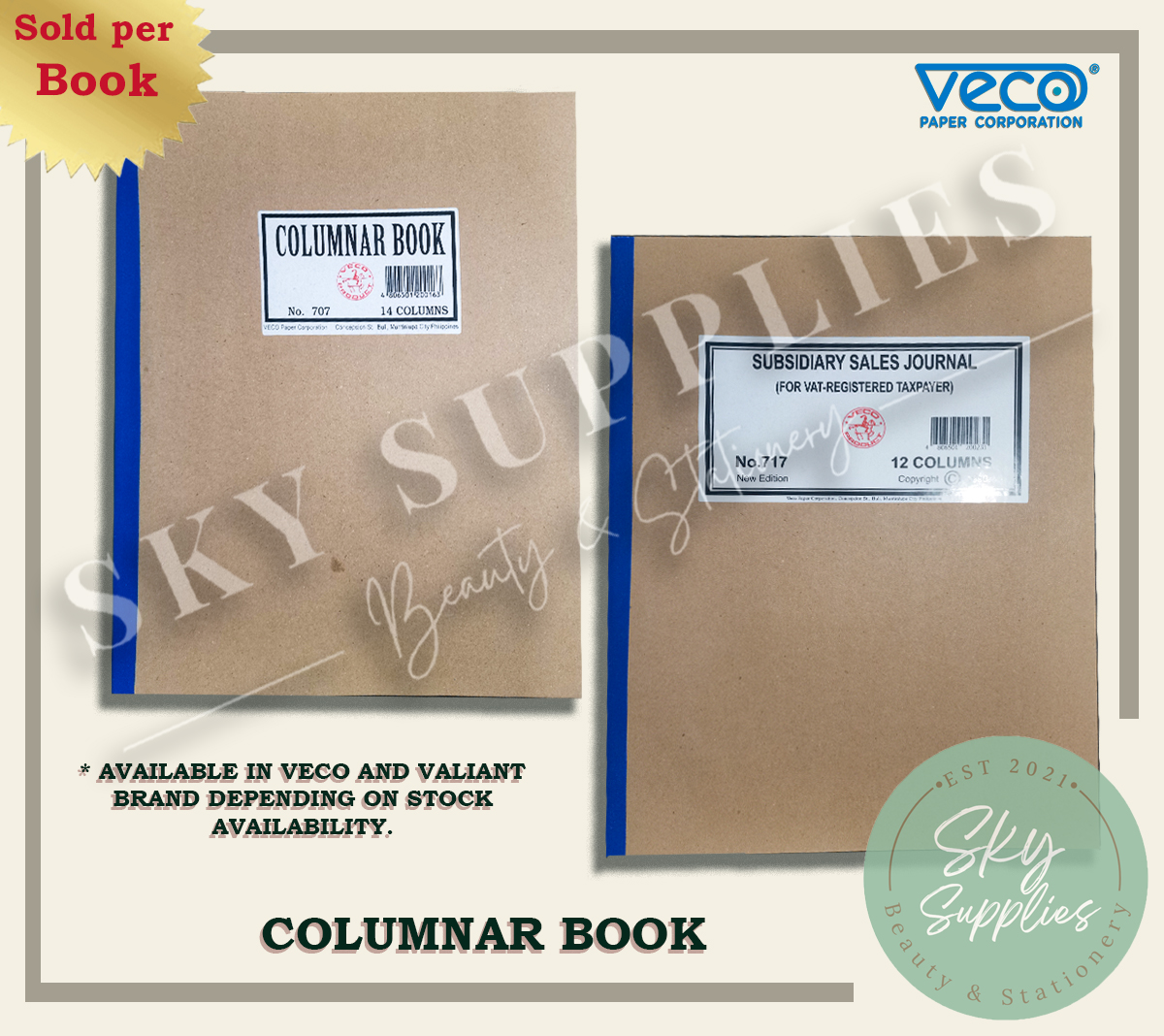 Columnar Book, Notebook & Journal 1pc