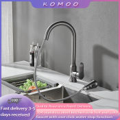 KOMOO 2-in-1 Pull-Down Kitchen Faucet